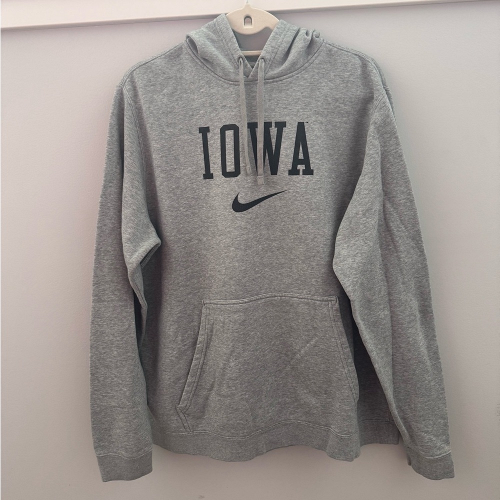 Nike Pullover Hoodie with Black IOWA Logo